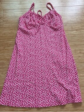 American Eagle Pink Floral Spaghetti Strap Sundress